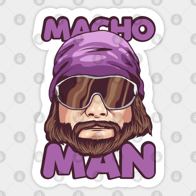 purple macho face Sticker by sisha6666